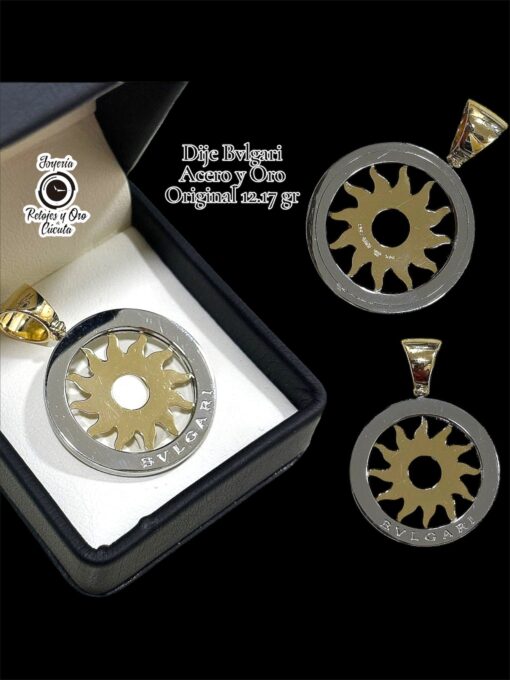 Dije Bvlgari en Acero y Oro 18k Original