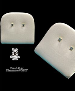 Topos en oro 18k con Diamantes Azules