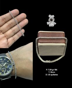 Pulsera Tennis en oro blanco 18k con Diamantes